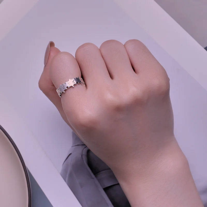 (imagem para) Anel Aberto Estilo Puzzle Pandora - SCR925 - Visualizar 7