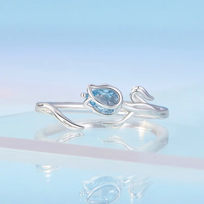 (imagem para) Anel Aberto Estilo Tulipa Pandora - BSR465-E - Visualizar 3