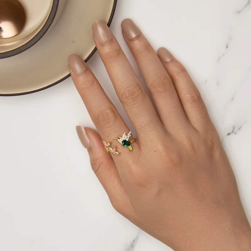 (imagem para) Anel Aberto Presente do Beija-Flor Estilo Pandora - Prata S925 - BSR016-B - Visualizar 5