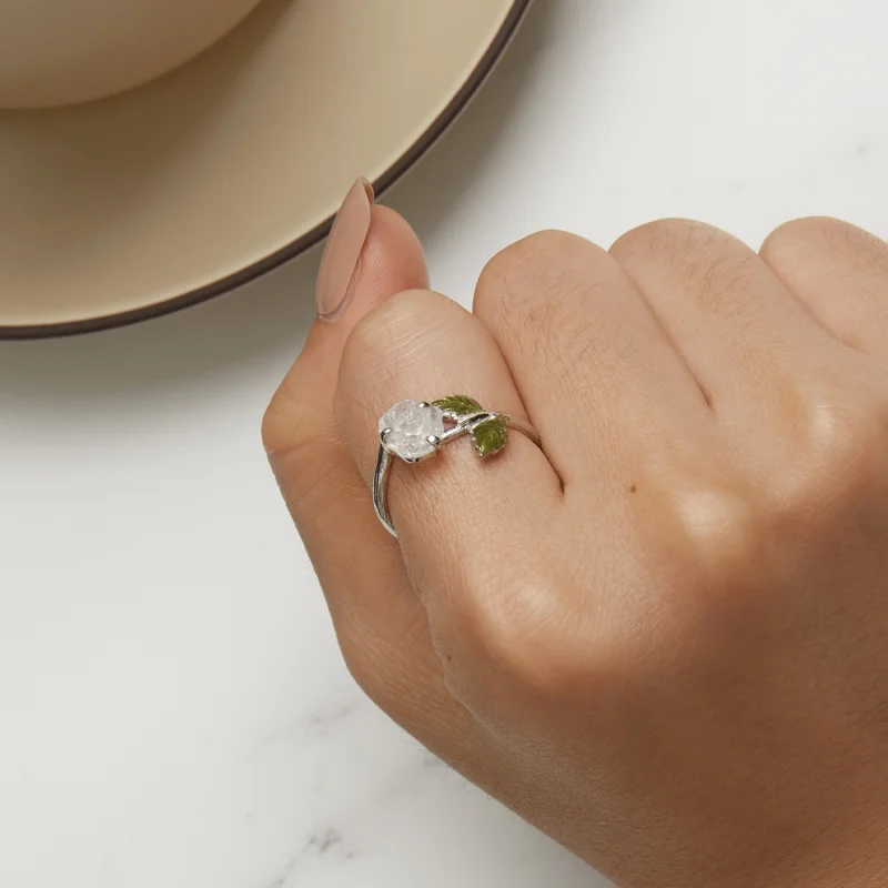 (imagem para) Anel Aberto Rosa de Cristal Estilo Pandora - BSR472-PKE - Visualizar 11