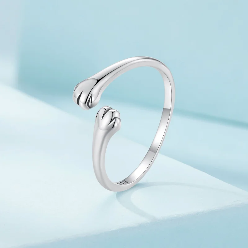 (imagem para) Anel Abraço do Gato Estilo Pandora Aberto - SCR961-E - Visualizar 2