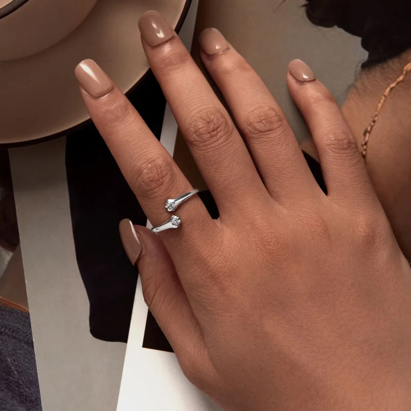 (imagem para) Anel Abraço do Gato Estilo Pandora Aberto - SCR961-E - Visualizar 5