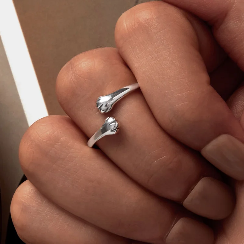 (imagem para) Anel Abraço do Gato Estilo Pandora Aberto - SCR961-E - Visualizar 6
