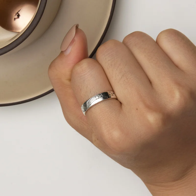 (imagem para) Anel Abrir Estilo Rabisco de Gato Pandora - SCR951-E - Visualizar 6