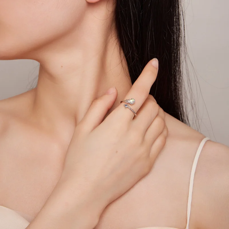 (imagem para) Anel Astronauta Nave Espacial Estilo Pandora Aberto - SCR920 - Visualizar 6