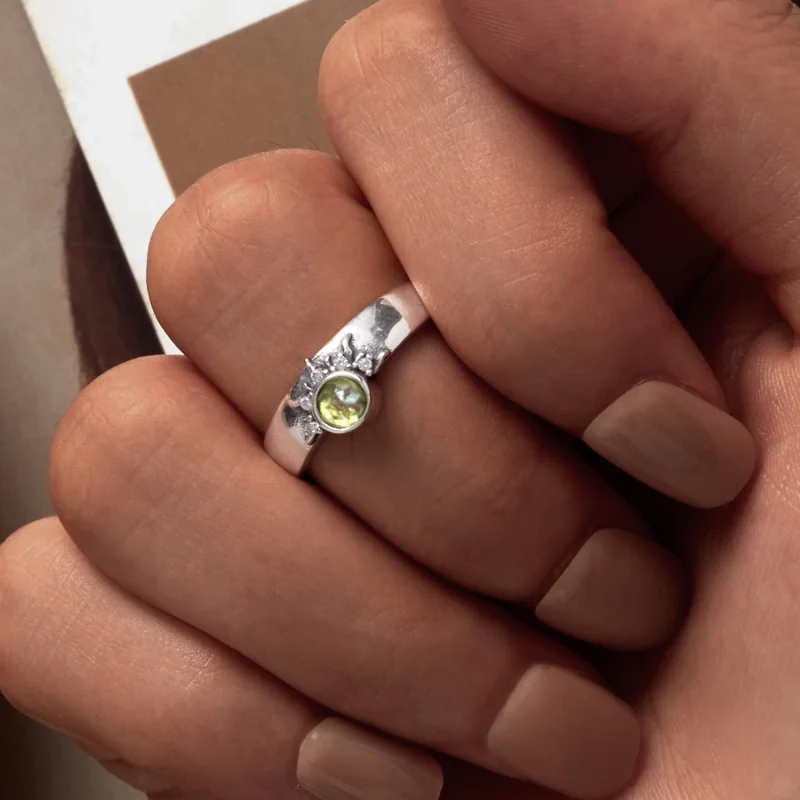 (imagem para) Anel de Casal Estilo Pandora Sol, Lua e Estrelas Aberto - BSR491-E - Visualizar 6