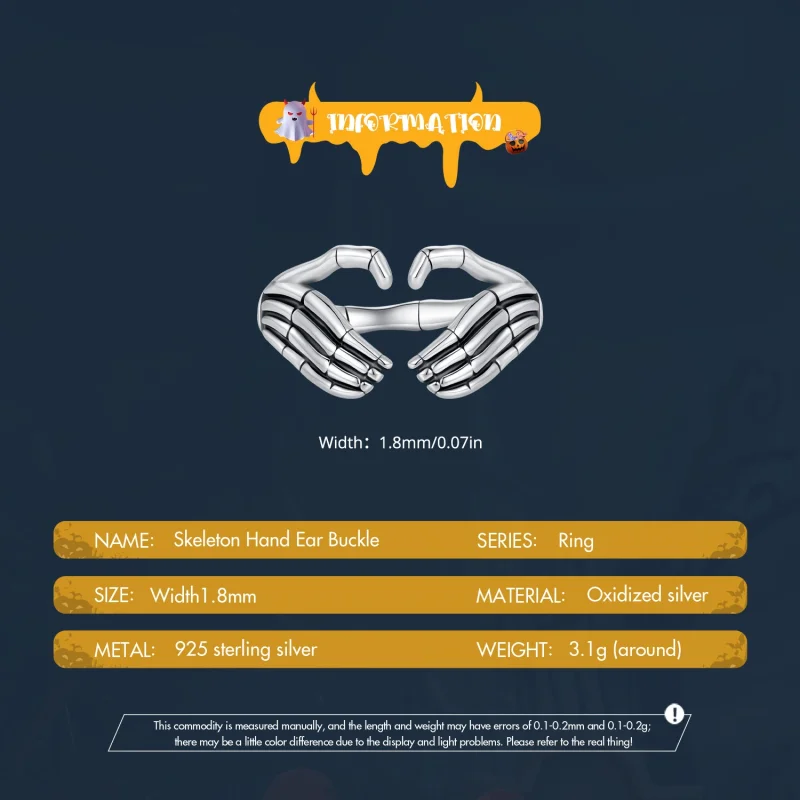 (imagem para) Anel de Mão Esquelética Estilo Pandora Abrindo - SCR971-E - Visualizar 4