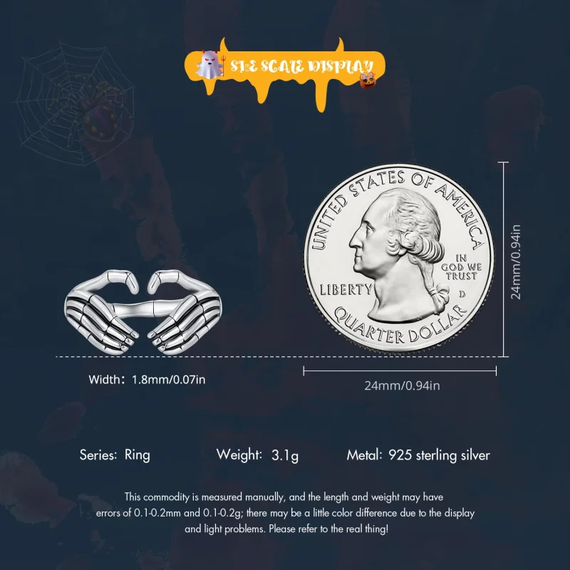 (imagem para) Anel de Mão Esquelética Estilo Pandora Abrindo - SCR971-E - Visualizar 5