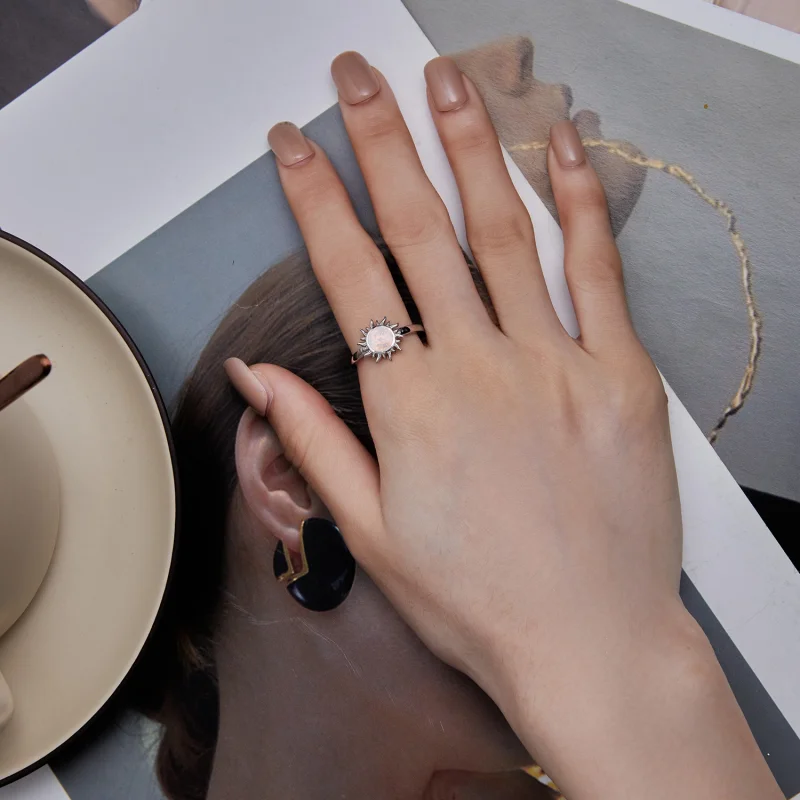 (imagem para) Anel Sol Opala Estilo Pandora - BSR398 - Visualizar 5