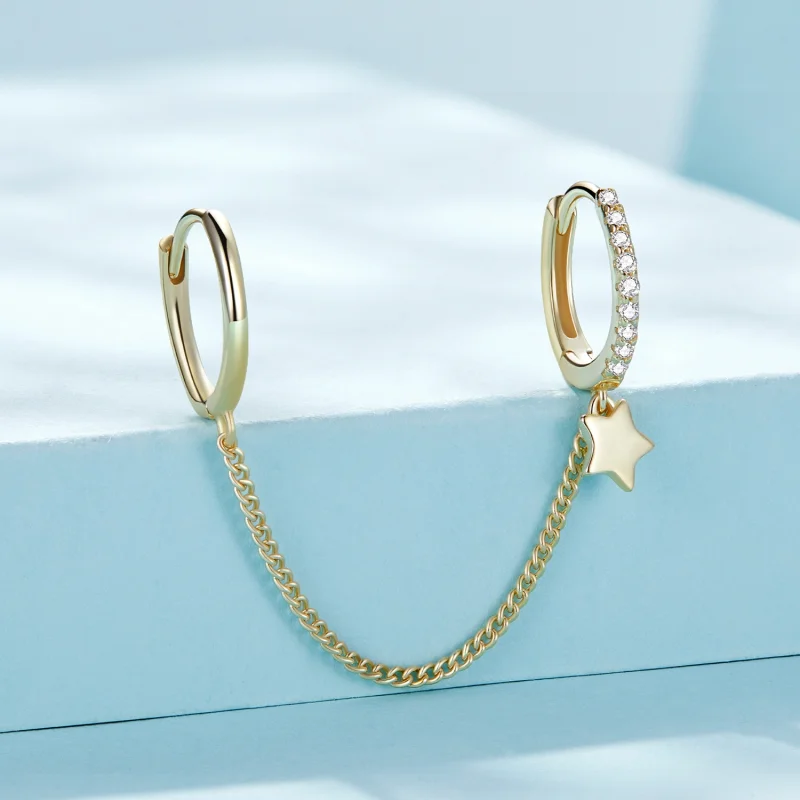 (imagem para) Arco Simples Estilo Pandora com Estrela Dourada - SCE914-B - Visualizar 2