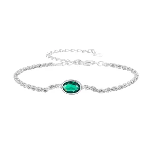 (imagem para) Bracelete Chopard em Zircônia Verde de Luxo Leve Estilo Pandora - BSB116
