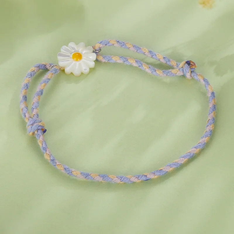 (imagem para) Bracelete de Cordão com Margarida Estilo Pandora - SCB250 - Visualizar 4