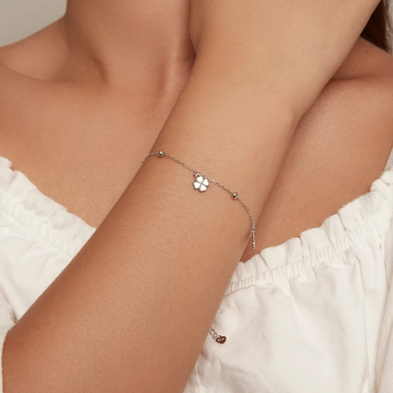 (imagem para) Bracelete de Corrente de Trevo de Quatro Folhas Estilo Pandora - BSB139 - Visualizar 5