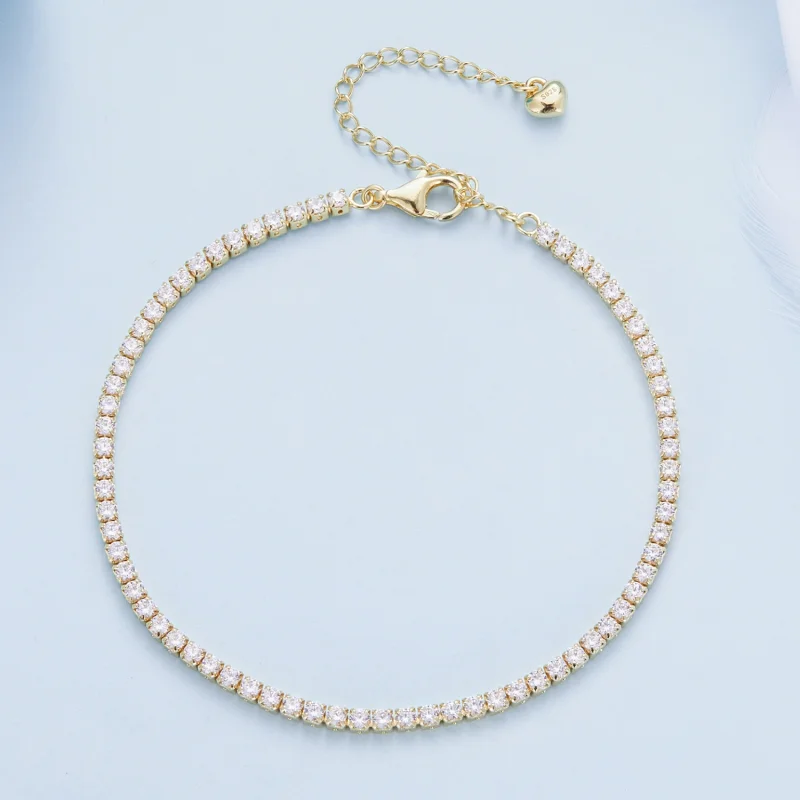 (imagem para) Bracelete de Corrente em Zircão Dourado Estilo Pandora Exquisito - BSB097-B - Visualizar 5