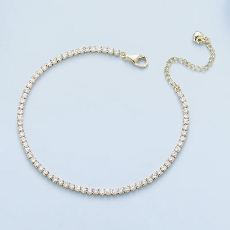 (imagem para) Bracelete de Corrente em Zircão Dourado Estilo Pandora Exquisito - BSB097-B - Visualizar 6