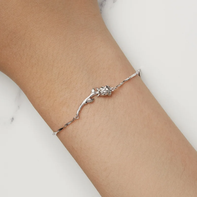 (imagem para) Bracelete de Corrente Estilo Pandora com Rosa - BSB146 - Visualizar 7