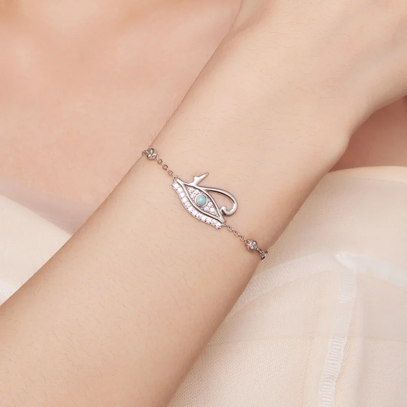 (imagem para) Bracelete de Corrente Estilo Pandora Olho de Hórus - BSB114 - Visualizar 6