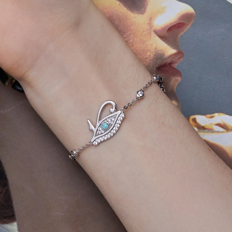 (imagem para) Bracelete de Corrente Estilo Pandora Olho de Hórus - BSB114 - Visualizar 7