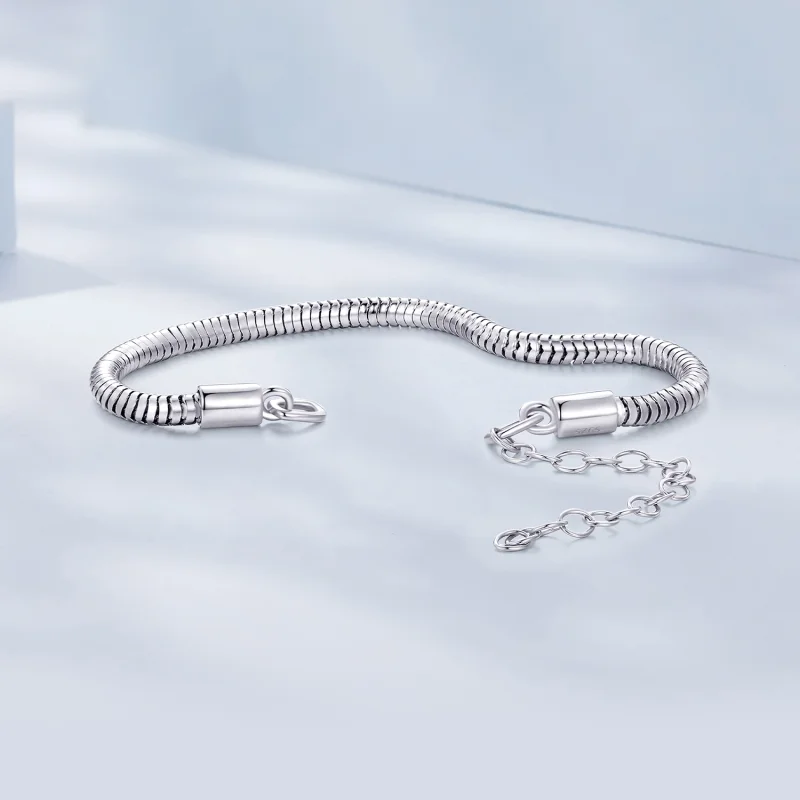 (imagem para) Bracelete de Corrente Osso de Cobra Estilo Pandora - BSB150 - Visualizar 2