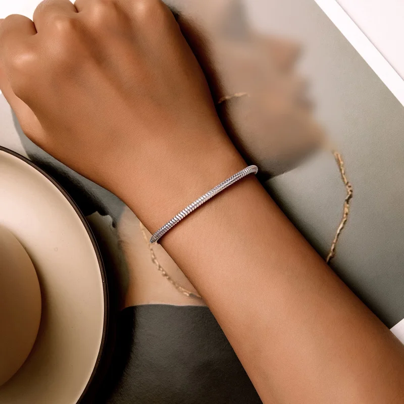 (imagem para) Bracelete de Corrente Osso de Cobra Estilo Pandora - BSB150 - Visualizar 3