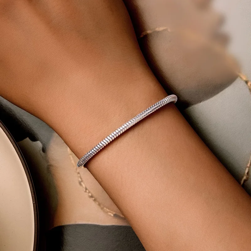 (imagem para) Bracelete de Corrente Osso de Cobra Estilo Pandora - BSB150 - Visualizar 4