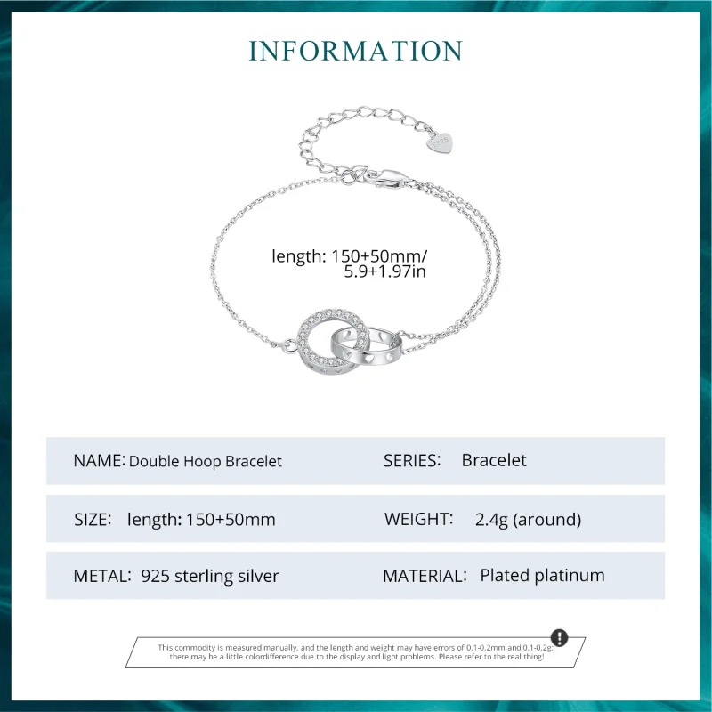 (imagem para) Bracelete Pandora Style de Corrente Dupla - BSB151 - Visualizar 6