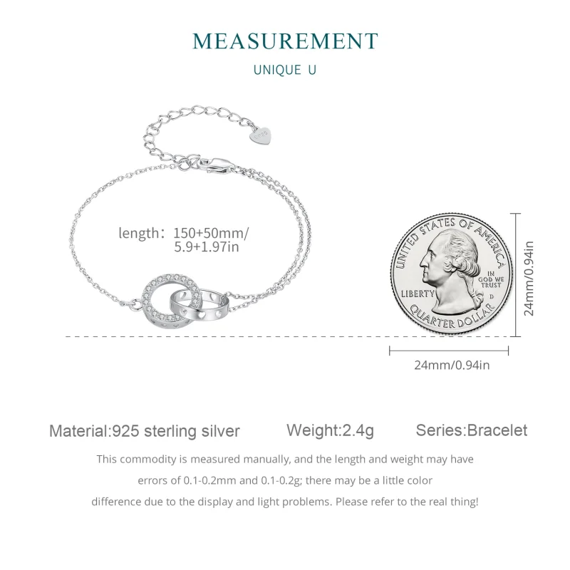 (imagem para) Bracelete Pandora Style de Corrente Dupla - BSB151 - Visualizar 7