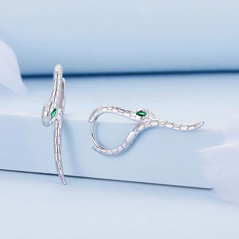 (imagem para) Brincos Argola Cobra Estilo Pandora - BSE792 - Visualizar 2