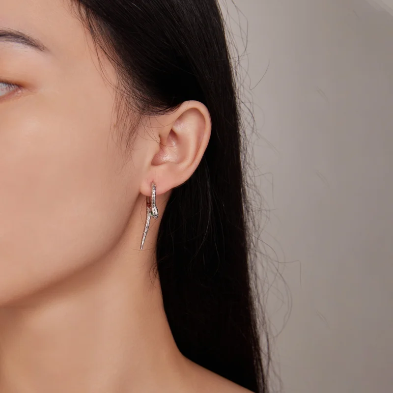 (imagem para) Brincos Argola Cobra Estilo Pandora - BSE792 - Visualizar 6