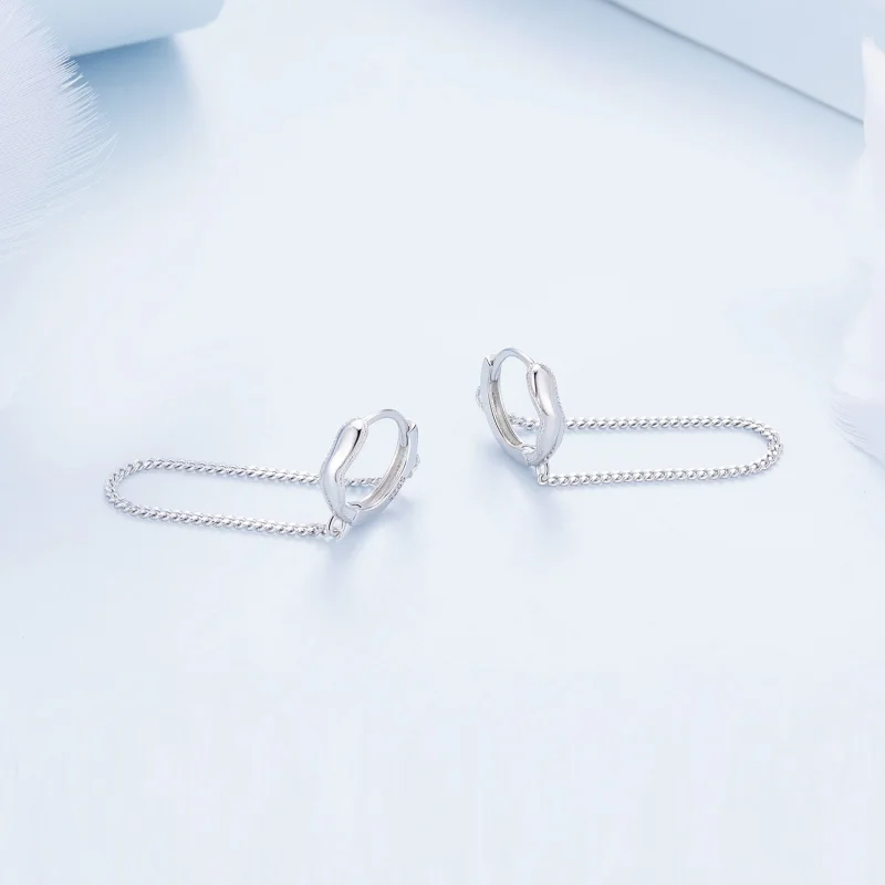 (imagem para) Brincos Argola com Franja Estilo Pandora - BSE897 - Visualizar 3