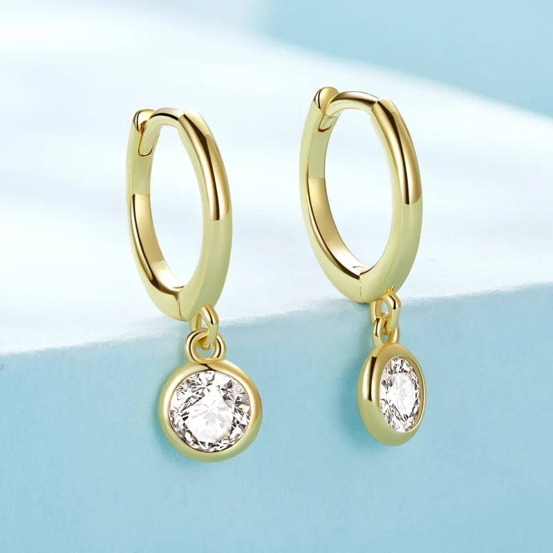 (imagem para) Brincos Argola Círculo Zircônia Estilo Pandora - SCE830-B - Visualizar 2