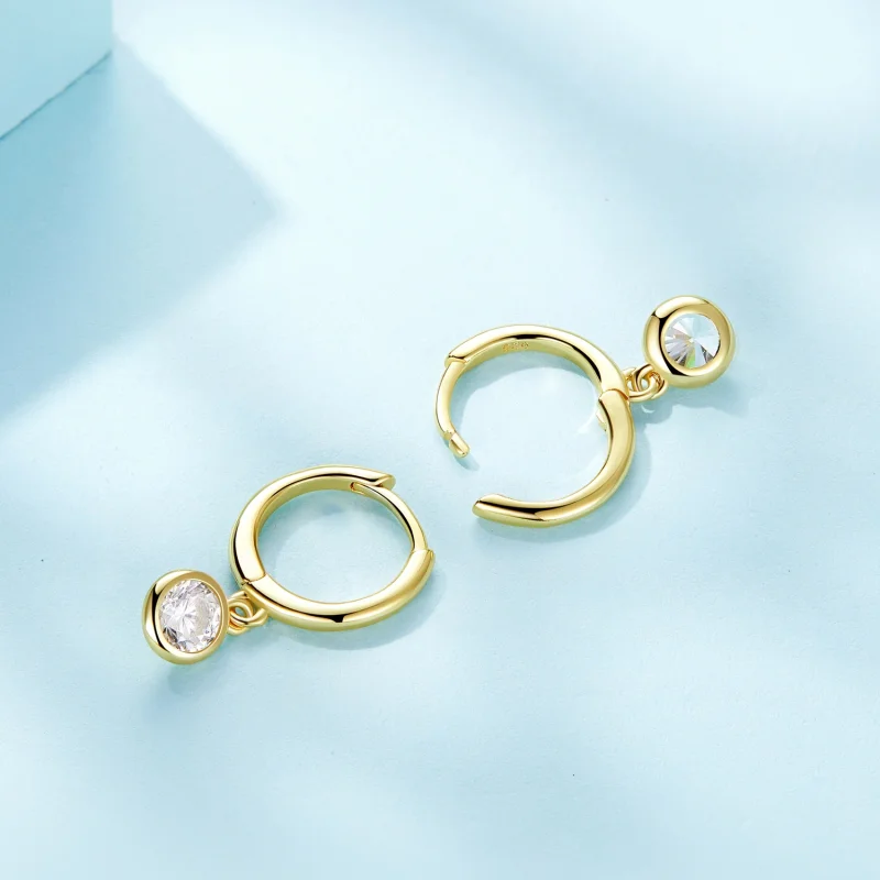 (imagem para) Brincos Argola Círculo Zircônia Estilo Pandora - SCE830-B - Visualizar 4