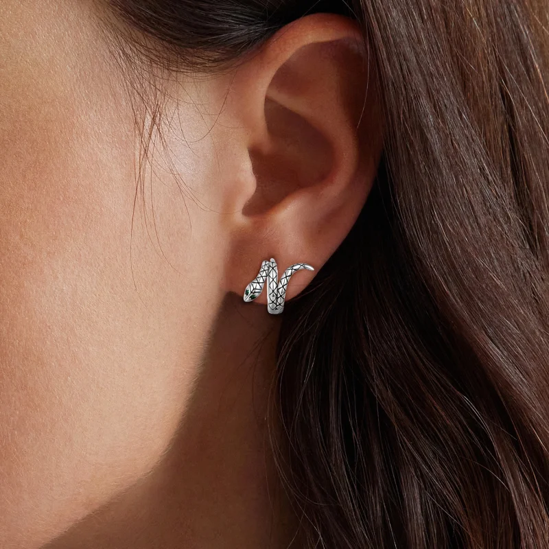 (imagem para) Brincos Argola Estilo Pandora Cobra - BSE883 - Visualizar 6