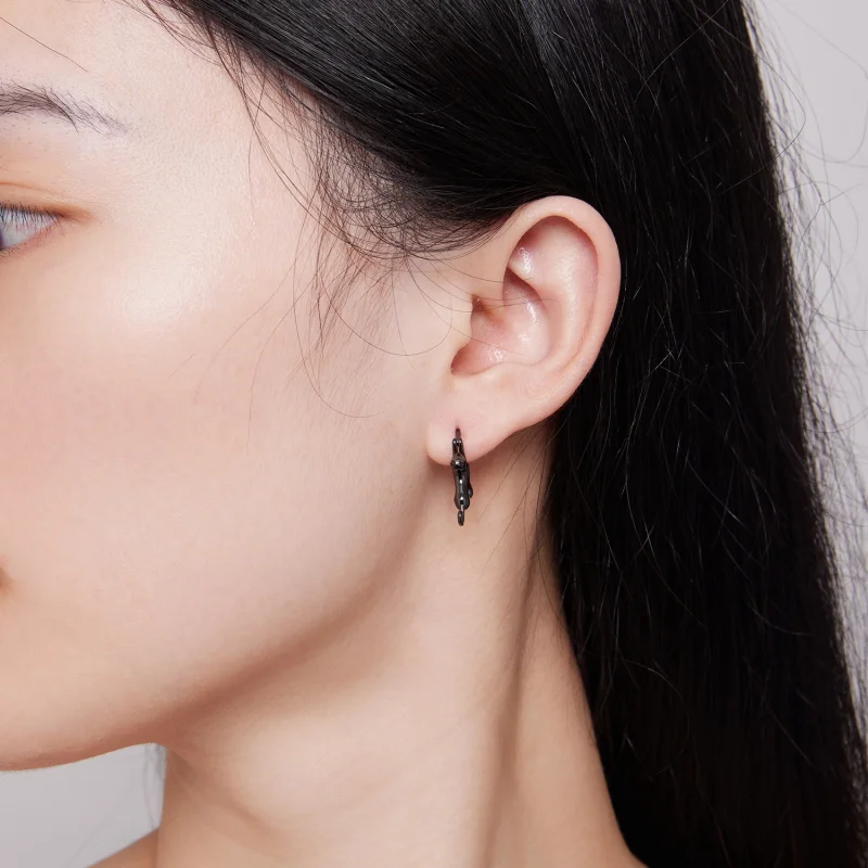 (imagem para) Brincos Argola Estilo Pandora com Gato - SCE1488-LD - Visualizar 6