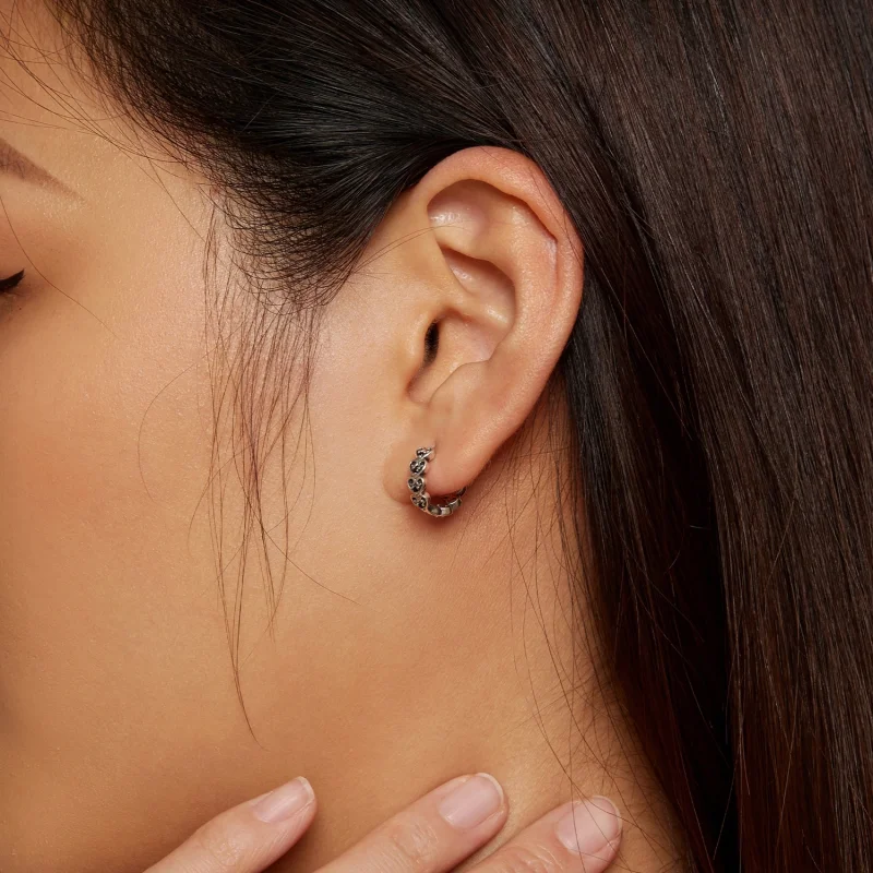 (imagem para) Brincos Argola Estilo Pandora em Formato de Coração - SCE1613 - Visualizar 6