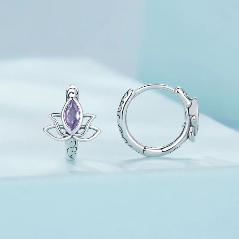 (imagem para) Brincos Argola Estilo Pandora Lótus - SCE1648 - Visualizar 2