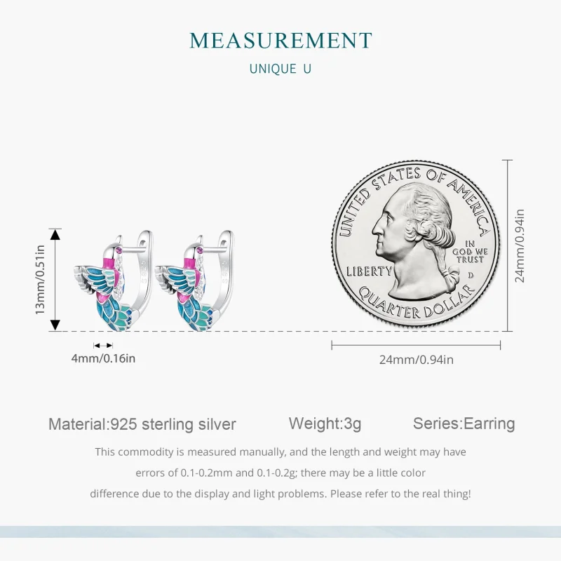 (imagem para) Brincos Argola Estilo Pandora Martim-Pescador - BSE899 - Visualizar 8