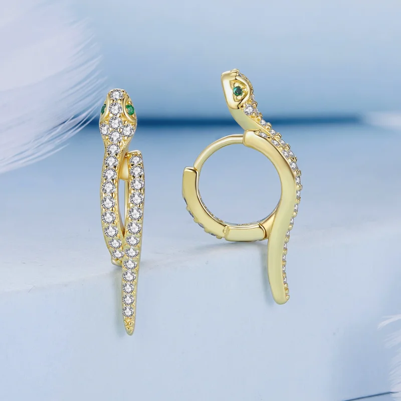 (imagem para) Brincos Argola Estilo Pandora Serpente Espiritual - BSE669-B - Visualizar 2