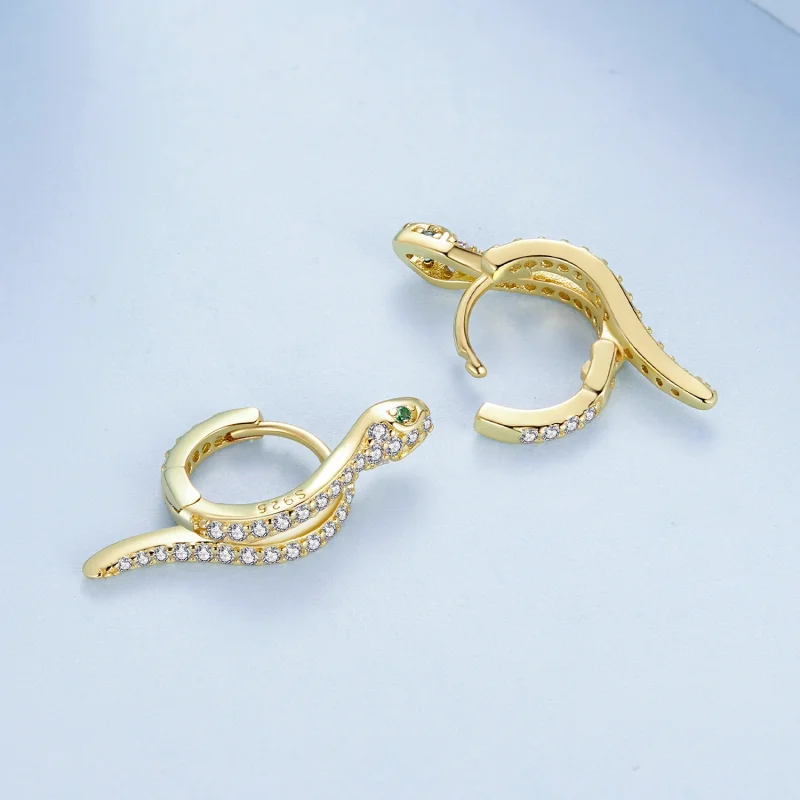 (imagem para) Brincos Argola Estilo Pandora Serpente Espiritual - BSE669-B - Visualizar 4