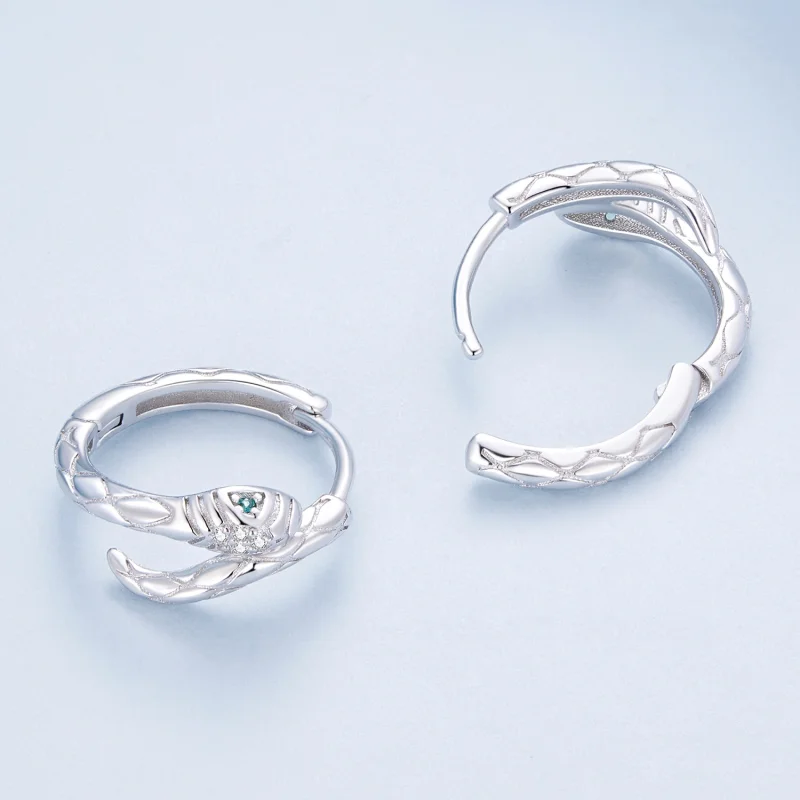 (imagem para) Brincos Argola Estilo Pandora Serpente Espiritual - BSE818 - Visualizar 4