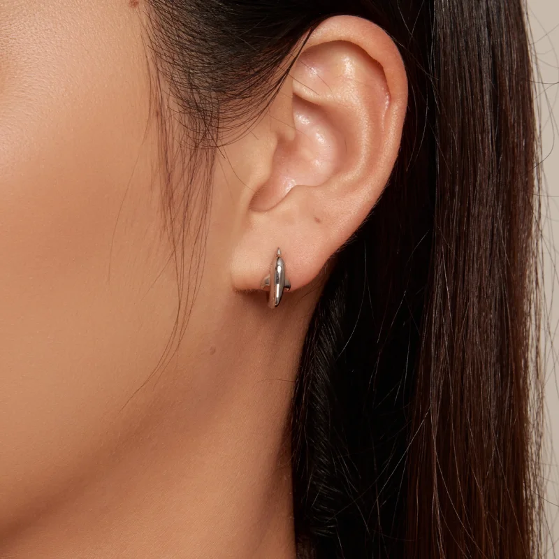 (imagem para) Brincos Argola Golfinho Estilo Pandora - BSE881 - Visualizar 8