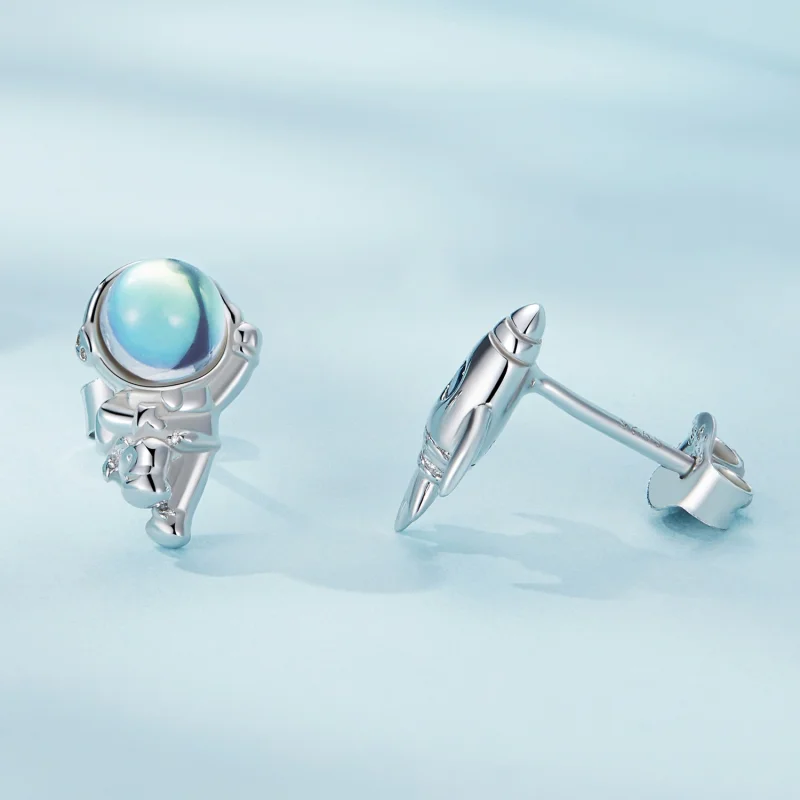 (imagem para) Brincos Assimétricos de Espaçonave Estilo Pandora - SCE1578 - Visualizar 3