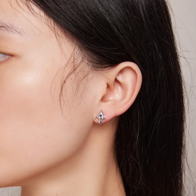 (imagem para) Brincos Assimétricos de Espaçonave Estilo Pandora - SCE1578 - Visualizar 6