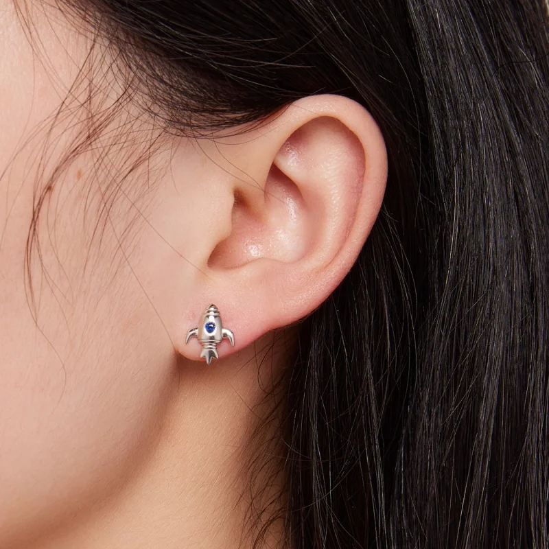 (imagem para) Brincos Assimétricos de Espaçonave Estilo Pandora - SCE1578 - Visualizar 7