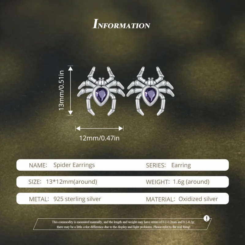 (imagem para) Brincos de Argola Aranha Estilo Pandora - BSE891 - Visualizar 6