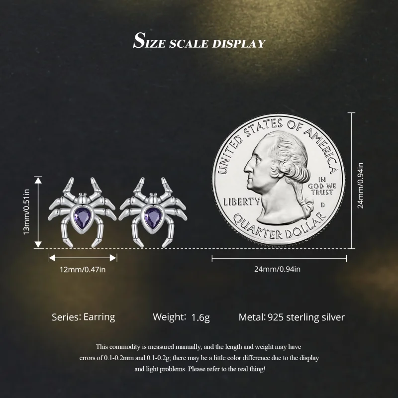 (imagem para) Brincos de Argola Aranha Estilo Pandora - BSE891 - Visualizar 7