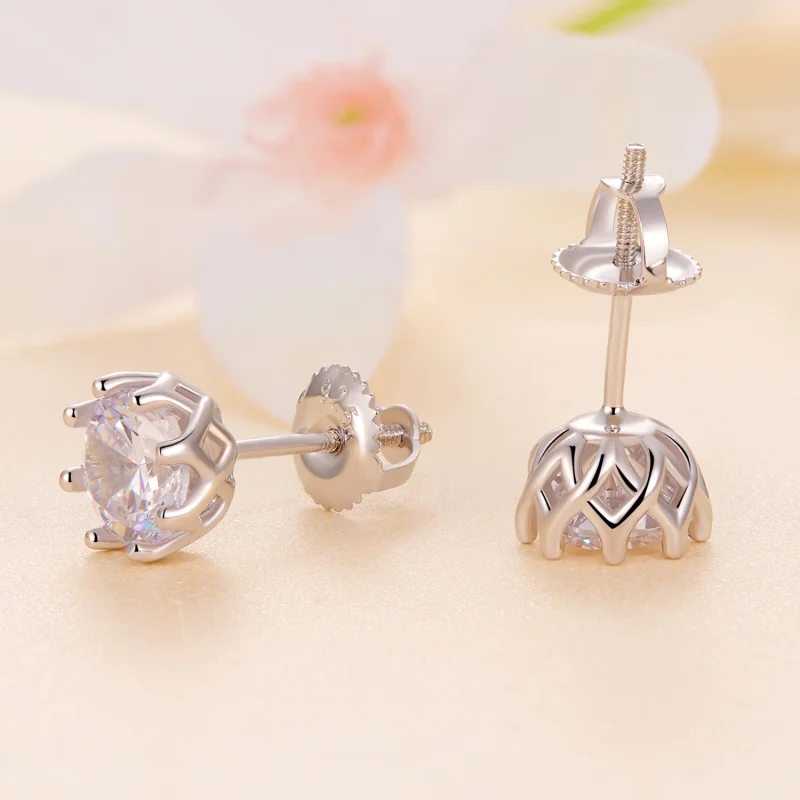 (imagem para) Brincos de Argola com Moissanita Estilo Pandora (Dois Certificados) - MSE016-L - Visualizar 3