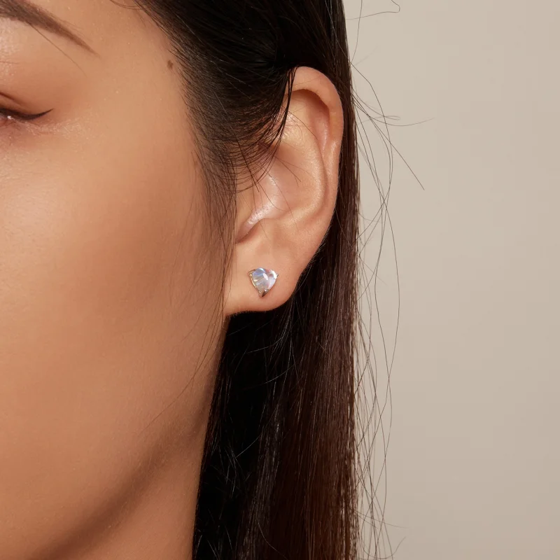 (imagem para) Brincos de Argola com Pedra Lunar Estilo Pandora - SCE1629 - Visualizar 6