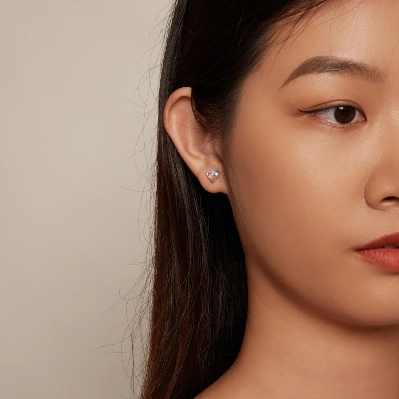 (imagem para) Brincos de Argola com Pedra Lunar Estilo Pandora - SCE1629 - Visualizar 8