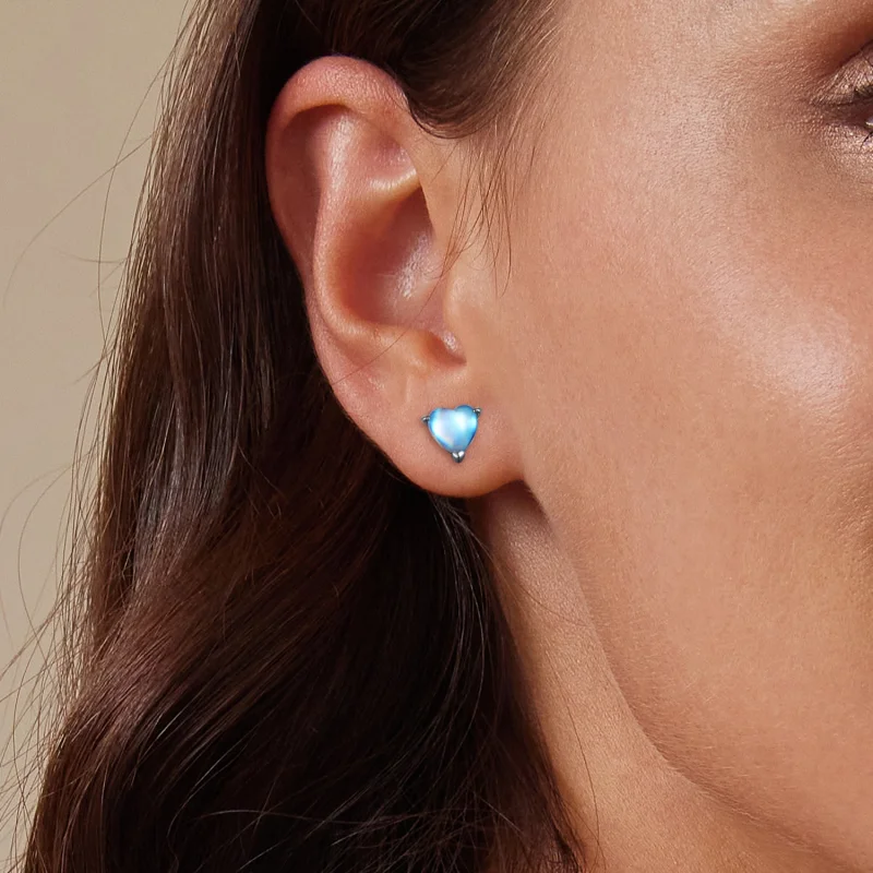 (imagem para) Brincos de Argola com Pedra Lunar Estilo Pandora - SCE1629 - Visualizar 10